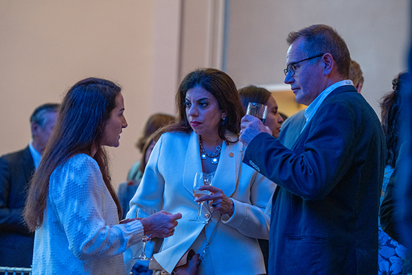 Attendees connecting