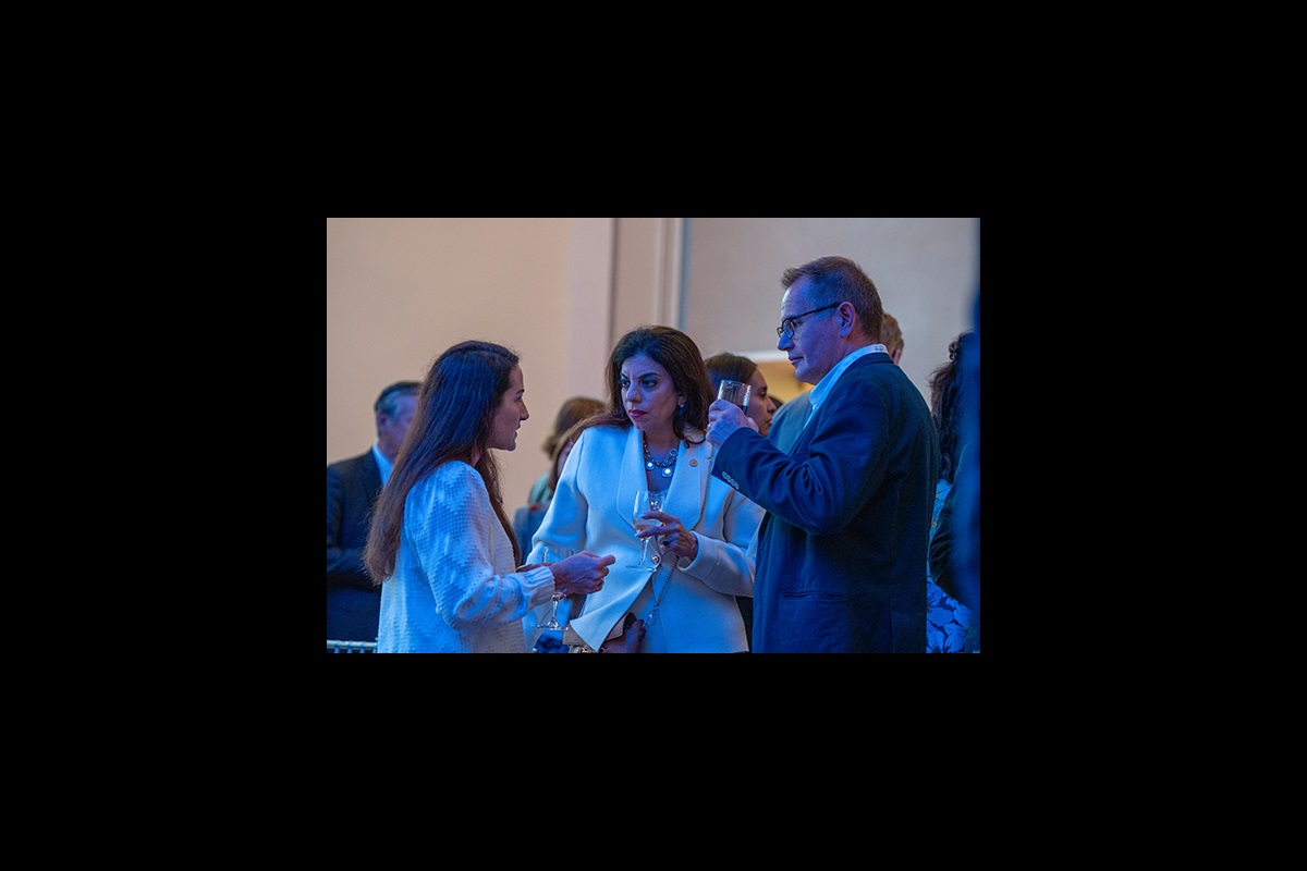 Attendees connecting