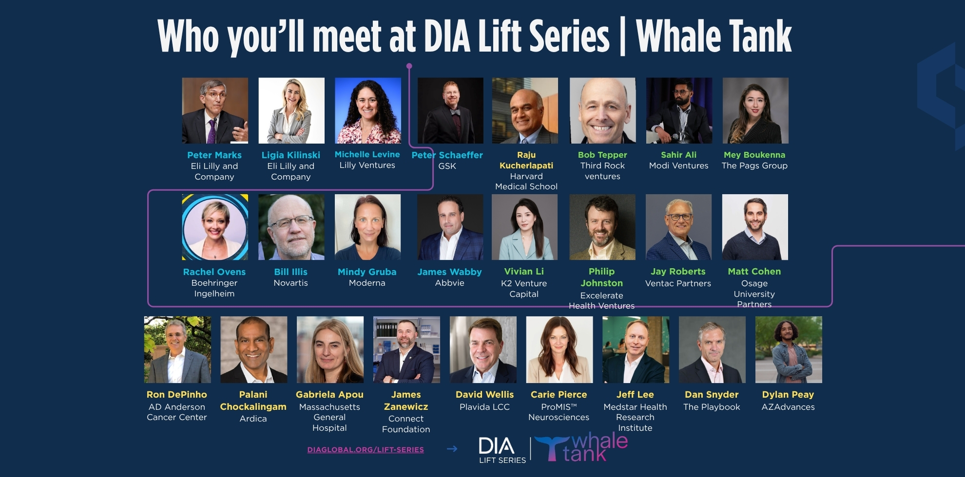 Who you’ll meet at DIA Lift Series Whale Tank
