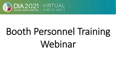 DIA 2020: Booth Personnel Training Webinar