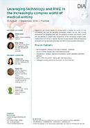 Leveraging technology and RWE in the increasingly complex world of medical writing 